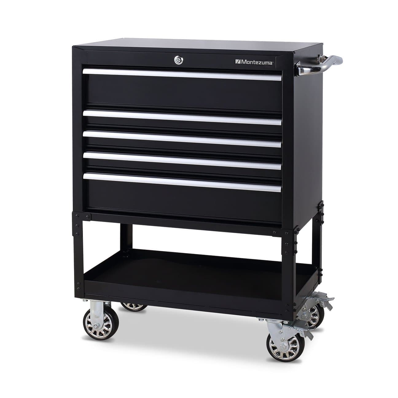 Montezuma Tool Box Rolling 30 Inch Utility Cart with 5 Drawers - Senior.com Tool Cabinets